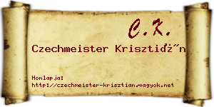 Czechmeister Krisztián névjegykártya