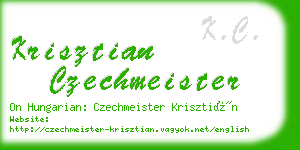 krisztian czechmeister business card